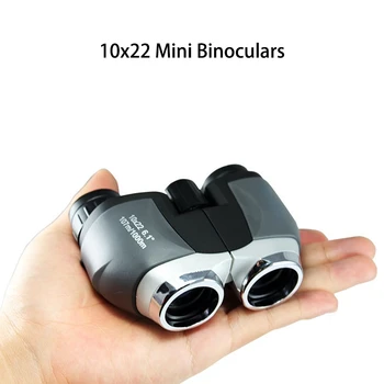 10X22 HD Žiūronų Mini Pocket Teleskopas Lauko Paukščių stebėjimas Turizmo Kempingas Medžioklės Žiūronų