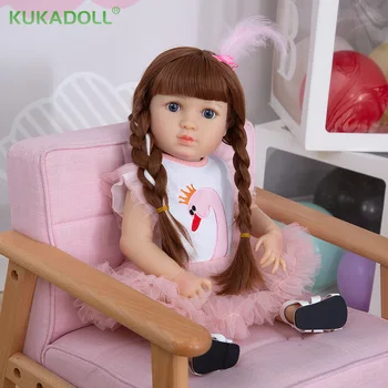 19 Colių Mielas Modeliavimas Atgimsta Kūdikių Lėlės Visą Silikono Kūno Žavinga Žaislas Mergaitėms Vaikų Dienos Dovana Su Rožinės spalvos TuTu Sijonas