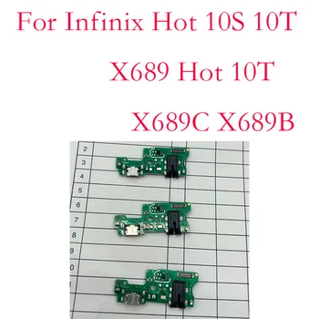 1PCS Originalus USB Įkrovimo Valdybos Infinix Karšto 10S10T X689 X689C X689B USB Įkrovimo Dokas Uosto Flex kabelis, Remontas, Dalys