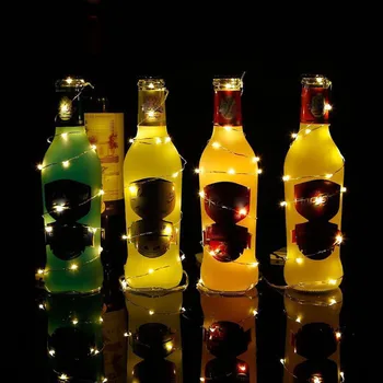 20LEDs Varinės Vielos Pasakų Žibintai su baterijomis, LED String Šviesos Šalis, Vestuvių Patalpų Kalėdinė Dekoracija Girliandą Žibintai