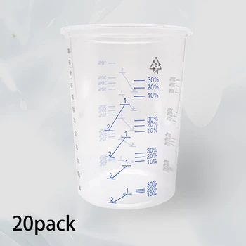 20Pcs Plastikiniai Vienkartiniai Dažų Maišymo Taurės Matavimai, Puodeliai, Epoksidinės Dervos, Supilti 600ML
