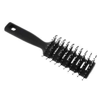2X Parduodamas 10 Eilutėje Optikos Hairbrush Smūgis Džiovinimo Šukos dėl drėgno ir sauso Ilgi Plaukai, Juoda