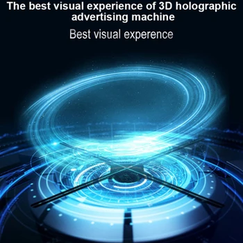 52cm 3D Ventiliatorius Holograma Projektorius Sienos Montuojamas Wifi 552 LED Holografinis Lempų Grotuvo Nuotolinio Reklamos Rodymo Paramos Nuotraukos Video