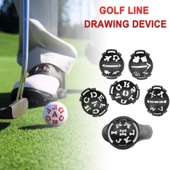 7pcs Hollow Golf Ball Linijos Linijinės Žymeklį Nustatyti Multi-Šablonas Piešimo Derinimas Ženklai Ženklas Įrankis Scriber Golfo Mokymo Aids