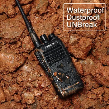ABBREE AR-W300 IP67 atsparus Vandeniui Dulkėms UHF 400-480MHz 2200mAh tai yra ctcss/DCS DTMF VOX Funkcija Walkie Talkie Kumpis Profesionalūs Radijo
