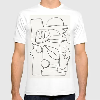 Abstrakti Line Art 10 Marškinėliai Line Art Juodos Ir Baltos Spalvos Augalų Modernus Minimalistinio