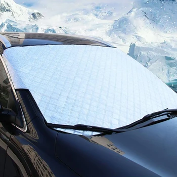Automobilio Priekinis Stiklas Saulės Skėtis Sniego Danga, Universalus, Priekinis Stiklas Saulės Pavėsyje, Žiemą Ledo Frost Guard Žaliojo Auto Šildomi Accessories