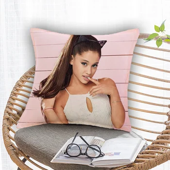 Charakterį Pagalvę Padengti Spausdinti Ariana Grande Pillowcover Miegamasis Namų Biuro, Dekoratyvinis Užvalkalas Nematomas Užtrauktukas Minkštas Nr. Išnyks