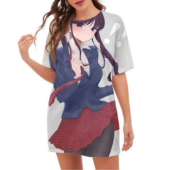 CLOOCL Anime Marškinėliai Moterims Graži Mergina Komi Modelio 3D Atspausdinta Tee Trumpas Rankovės Įgulos Kaklo Marškinėliai Atsitiktinis Palaidų Kawaii Drabužiai