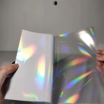 Holograma A4 dydžio spalvotų Aurora modelis šaltas laminavimas plėvele lapų A4*50 vienetų vienoje pakuotėje