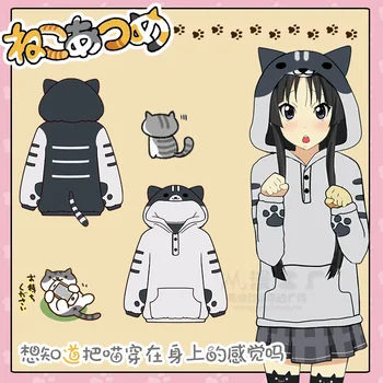 Japonų Anime Cute Kačių Hoodies Kawaii Kailis Cosplay Kieme Animacija Išoriniai Įrenginiai Sutirštės Versijos