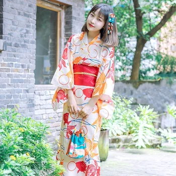 Japonų Kimono Tradicinių Obi Yukata Moterų Kostiumas Japonijos Cosplay Kimono Suknelę Rytų Tradicinės Japonų Kimonos FF2879