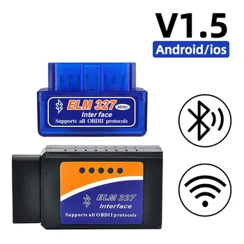 OBD2 Nuskaitymo ELM327 Auto Detektorius Kodas Skaitytojas Įrankis V1.5 WI-fi