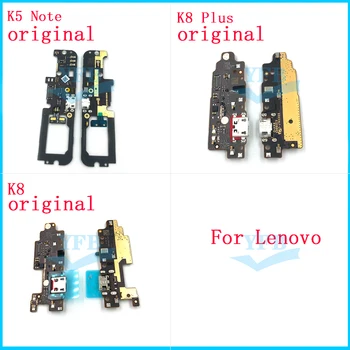 Originalus USB Įkrovimo lizdas Valdybos Mikrofonas Flex Kabelio Jungtis Dalys Lenovo K8 K5 Pastaba Plus K52e78 A7020