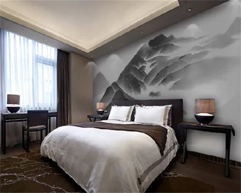 Papel de parede užsakymą tapetai naujas Kinijos ranka abstrakčiai rašalo peizažas miegamojo sienos fone kalnų freskos