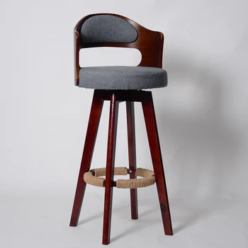 Prabanga Swivel Counter Baro Kėdės Medžio masyvo Manikiūro Virtuvės, Baro Kėdės Dizaineris Kavinė Tabouret Haut Namų apyvokos Daiktai YY50BC
