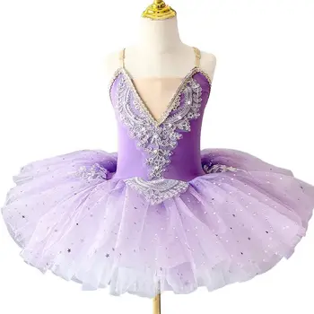 Profesionalūs Baleto Mdc Merginos Mėlynas Rožinis Tutu Ballerina Šalis Suknelė +Karūna 2vnt Suaugusiųjų Vaikų Vaikų Baleto Šokio Kostiumas