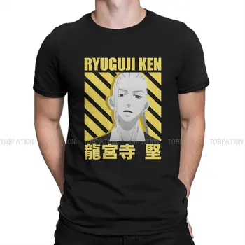 Ryuguji Ken Mados Poliesteris TShirts Tokijo Revengers Anime Vyrų Harajuku Streetwear Marškinėliai Apvalios Kaklo