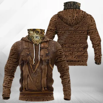Senovės Egiptas 3D Atspausdintas Hoodies Harajuku Mados Marškinėlius Moterims, Vyrams, Atsitiktinis Megztinis Hoodie Kaukė Šiltas Lašas Laivybos
