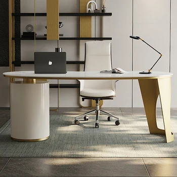 Stalas yra lengvas ir prabangus, modernus, paprastas, akmens plokštė, biuro stalas, studijų, italijos high-end stalas, miegamojo, kompiuterių de