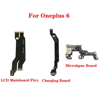Už Oneplus 6 USB Tipo C Įkrovimo lizdas Dokas Mikrofonas Jutiklis Valdybos Ekranas LCD Plokštės Jungtis, Flex Kabelis, Remontas, dalys